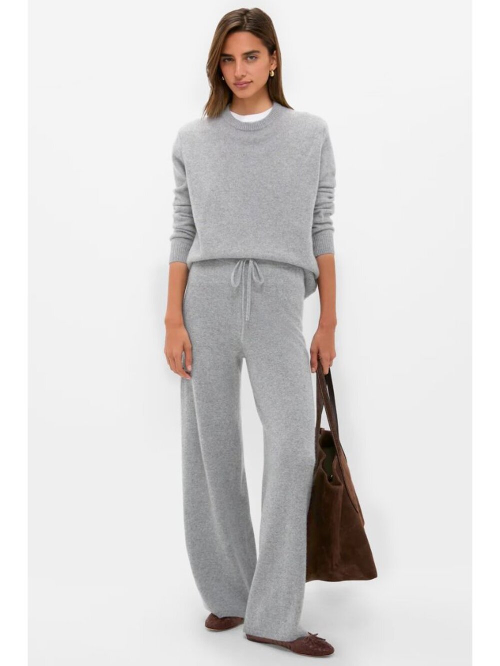 NWT Something Navy Cashmere Silk Sweatpants Grey Size S